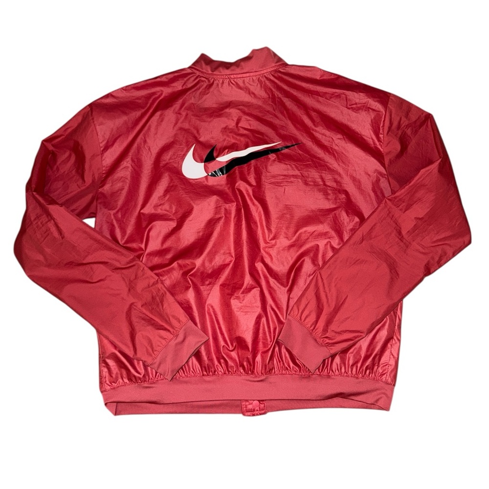Nike Running magenta pink snap button logo windbreaker women’s size medium - Picture 2 of 13